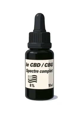 Illustration huile cbd cbg